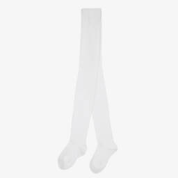 Falke-White Cotton Tights | Childrensalon