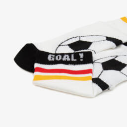 Falke-White Football Sports Socks | Childrensalon