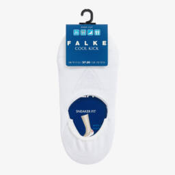 Falke-White Knitted Trainer Socks | Childrensalon