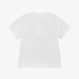 Fendi-تيشيرت قطن لون أبيض للمولودات | Childrensalon