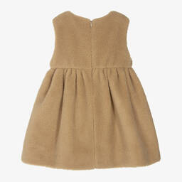 Fendi-فستان تيدي فليس لون بيج للمولودات | Childrensalon