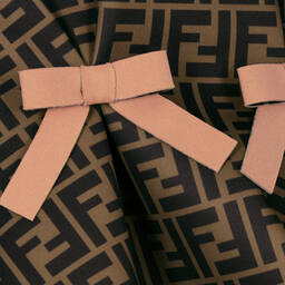 Fendi-فستان أطفال بناتي نيوبرين لون بني | Childrensalon