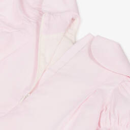 Fendi-فستان بياقة فيونكة قطن لون زهري للمولودات | Childrensalon