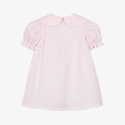 Fendi-فستان بياقة فيونكة قطن لون زهري للمولودات | Childrensalon