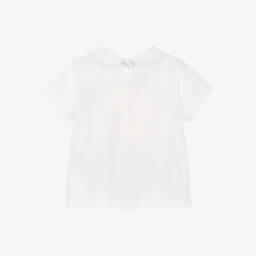 Fendi-تيشيرت قطن لون أبيض للمولودات | Childrensalon