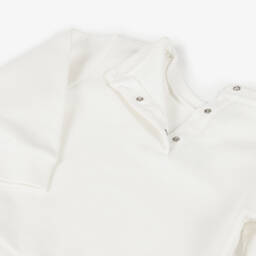 Fendi-سويتشيرت مطرز بشعار الماركة قطن لون أبيض للمواليد | Childrensalon