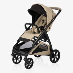 عربة أطفال بشعار FF لون بيج