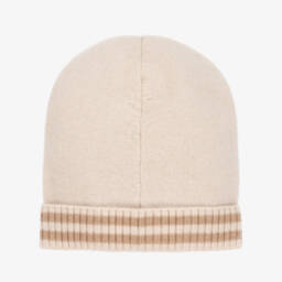 Fendi-قبعة بيني كشمير محبوك لون بيج للأطفال | Childrensalon