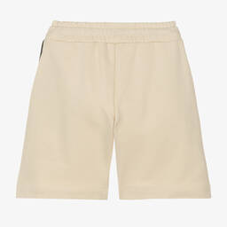 Fendi-شورت أوفر سايز بشعار FF قطن لون بيج للأولاد | Childrensalon