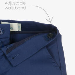 Fendi-شورت قطن غاباردين لون كحلي للأولاد | Childrensalon