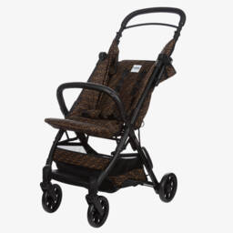Fendi-Brown FF Logo Cabin Stroller | Childrensalon