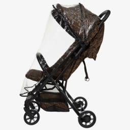 Fendi-Brown FF Logo Cabin Stroller | Childrensalon