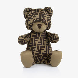 Fendi-الدب تيدي بشعار FF لون بني(35 سم) | Childrensalon