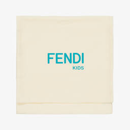 Fendi-حذاء باليرينا بشعار FF لون بيج | Childrensalon