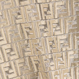 Fendi-فستان بشعار FF لون ذهبي | Childrensalon