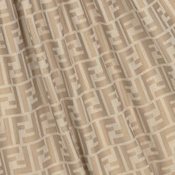 Fendi-فستان قميص قطن لون عاجي  | Childrensalon