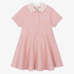 Fendi-فستان بولو قطن لون زهري | Childrensalon