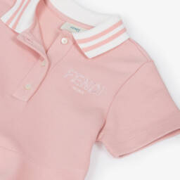 Fendi-فستان بولو قطن لون زهري | Childrensalon