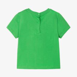 Fendi-Green Cotton Jersey Baby T-Shirt | Childrensalon