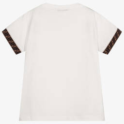 Fendi-تيشيرت قطن لون عاجي | Childrensalon