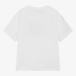 Fendi-تيشيرت قطن لون أبيض للمراهقين | Childrensalon