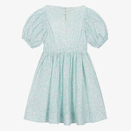 Fendi-فستان قطن لون أزرق أكوا للمراهقات | Childrensalon