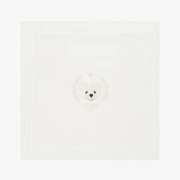 Fendi-بطانية قطيفة بشعار دب تيدي لون أبيض (80 سم) | Childrensalon