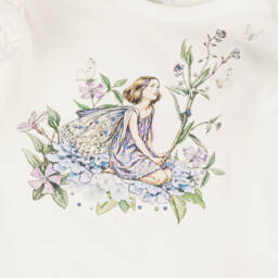Flower Fairies™ by Childrensalon-Girls Ivory & Blue Forget-Me-Not Fairy T-Shirt | Childrensalon