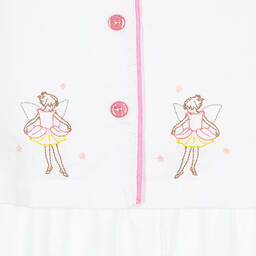 Flower Fairies™ by Childrensalon-Girls White Cotton Embroidered Pyjamas | Childrensalon
