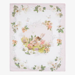 Pink & Ivory Linen & Cotton Blanket (95cm)