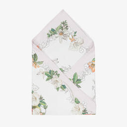 Flower Fairies™ by Childrensalon-قماط قطن لون زهري وأبيض (100 سم) | Childrensalon