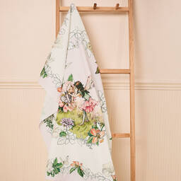 Flower Fairies™ by Childrensalon-قماط قطن لون زهري وأبيض (100 سم) | Childrensalon