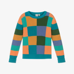 Frugi-Boys Muiticoloured Organic Cotton Knit Sweater | Childrensalon