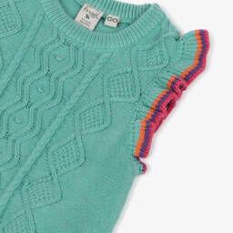 Frugi-Жилет из органического хлопка цвета аквамарин для девочек | Childrensalon