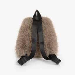 Fun & Fun-Рюкзак бежевый из искусственного меха для девочек (30см) | Childrensalon