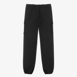 Fun & Fun-Girls Black Cuffed Cargo Trousers | Childrensalon