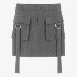 Fun & Fun-Girls Grey Diamanté Stud Blazer | Childrensalon