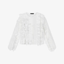 Fun & Fun-Girls Grey Diamanté Stud Blazer | Childrensalon