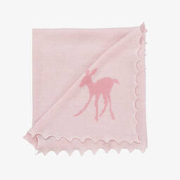 G.H.Hurt & Son-طقم هدية صوف ومزيج قطن لون أبيض وزهري | Childrensalon