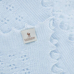 G.H.Hurt & Son-Подарочный набор с голубой шалью и слюнявчиком | Childrensalon