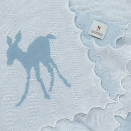 G.H.Hurt & Son-طقم هدية صوف ومزيج قطن لون أبيض وأزرق للمواليد | Childrensalon