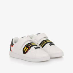 Geox-Boys White Faux Leather Harry Potter Trainers | Childrensalon