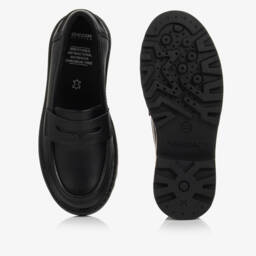 Geox-حذاء لوفرز جلد لون أسود للبنات | Childrensalon