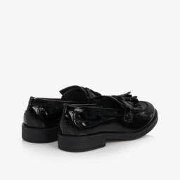 Geox-Girls Black Patent Leather Loafers | Childrensalon