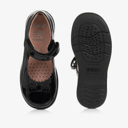 Geox-حذاء بمب جلد لامع لون أسود للبنات | Childrensalon