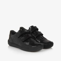 Geox-Girls Black Patent Leather Trainers | Childrensalon