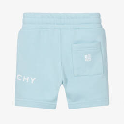 Givenchy-Baby Boys Pale Blue Cotton Jersey Shorts | Childrensalon