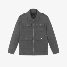 Givenchy-Boys Grey Milano Pocket Jacket | Childrensalon