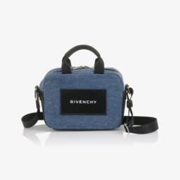 Givenchy-Girls Blue Denim Shoulder Bag with Pouch (22cm) | Childrensalon