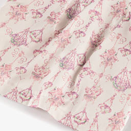 Givenchy-Girls Ivory & Pink Chandelier Print Satin Twill Dress | Childrensalon